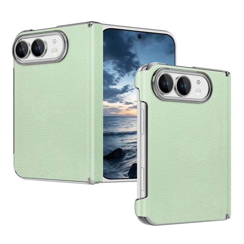 Hard PC PU Leather Case For iPhone Duo