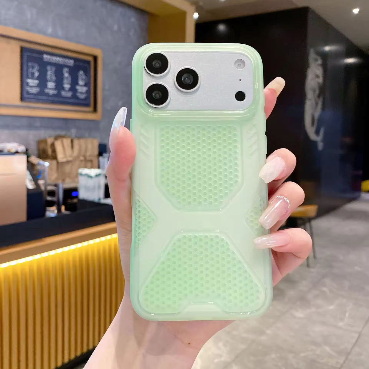 Shockproof TPU Honeycomb Protective Phone Case for iPhone