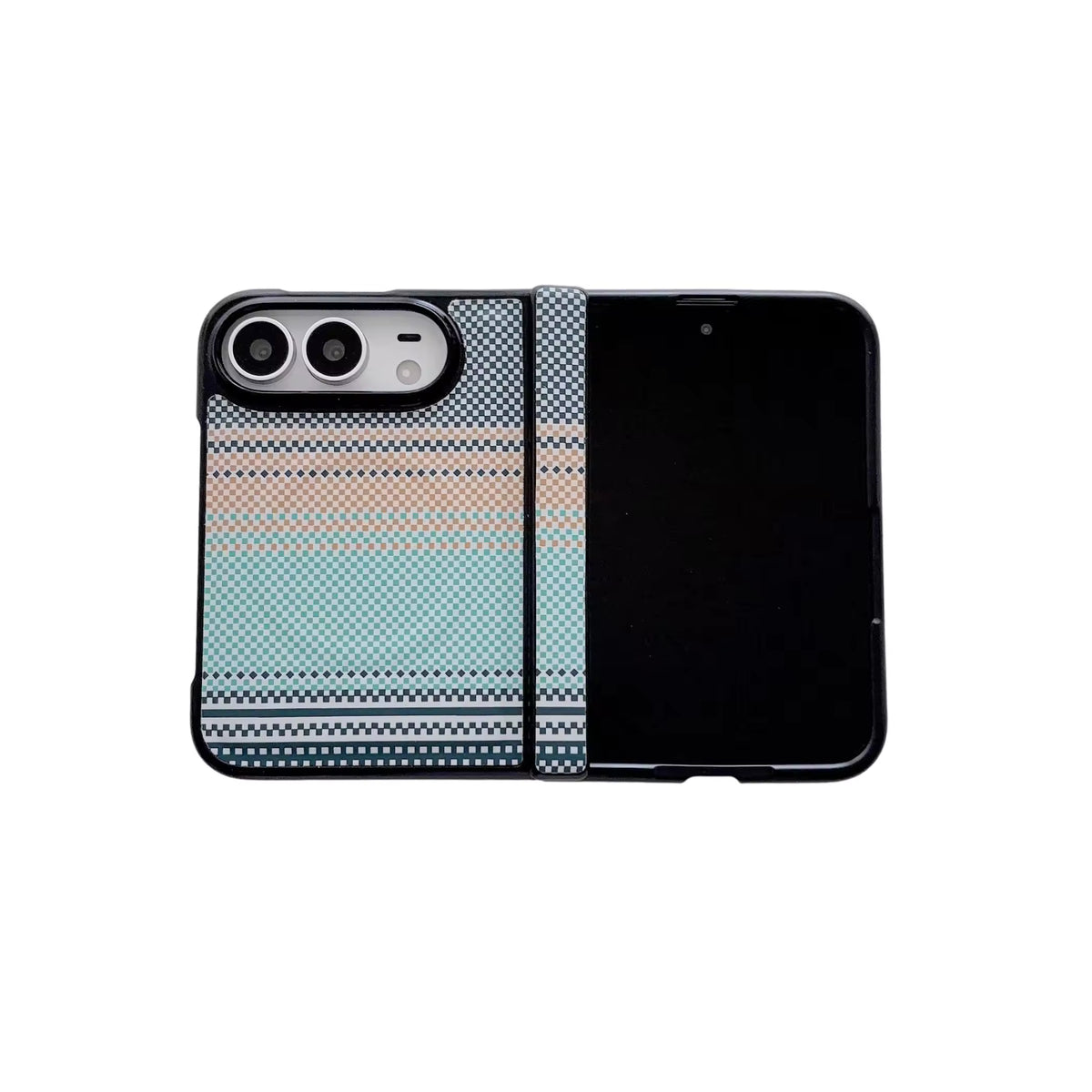 Colour Magnetic Carbon Fiber Case For iPhone Duo