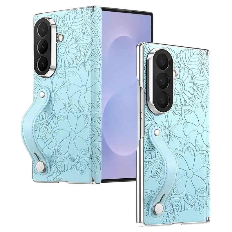 Pattern Leather Case For Samsung Fold