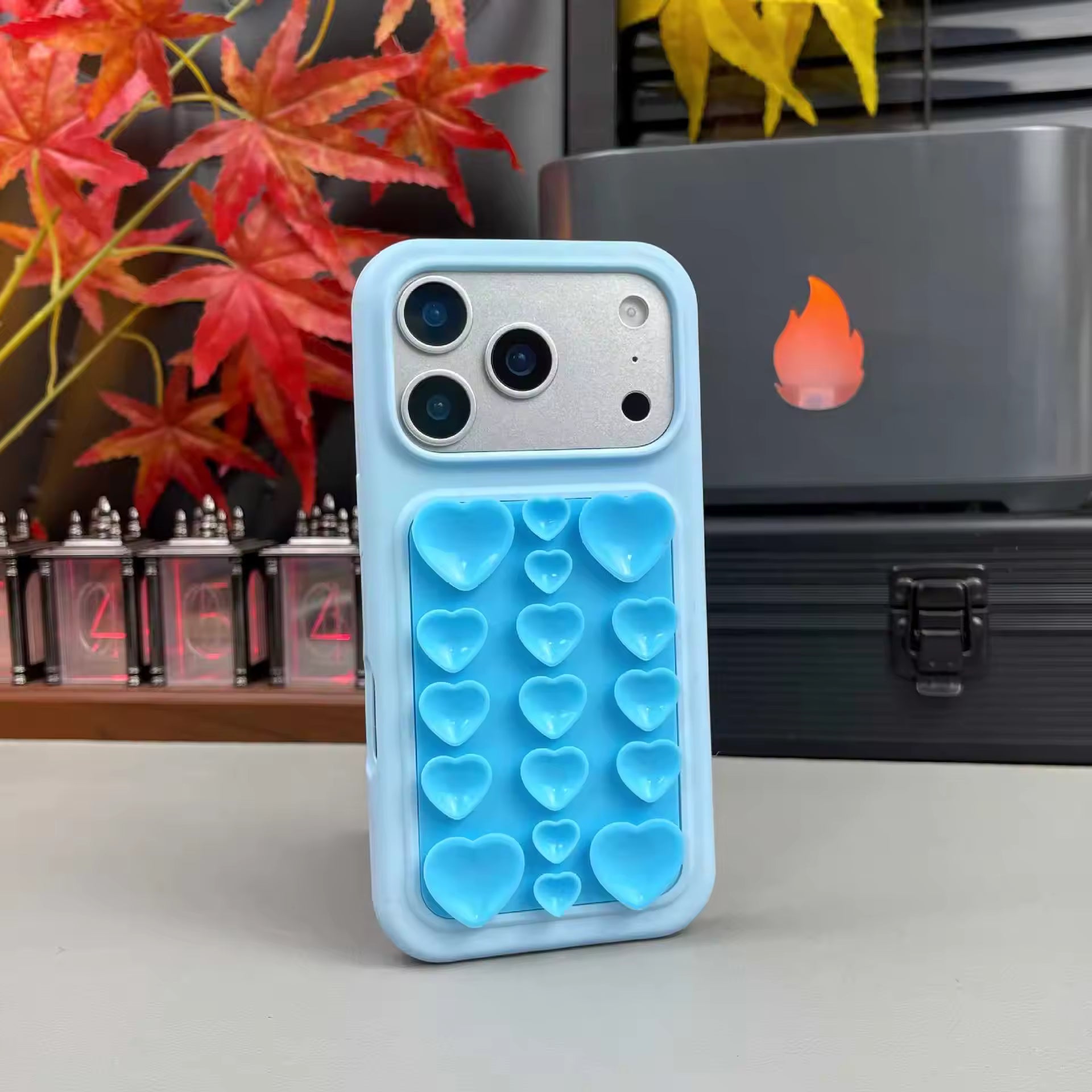 3D Heart StickyPad Case For iPhone