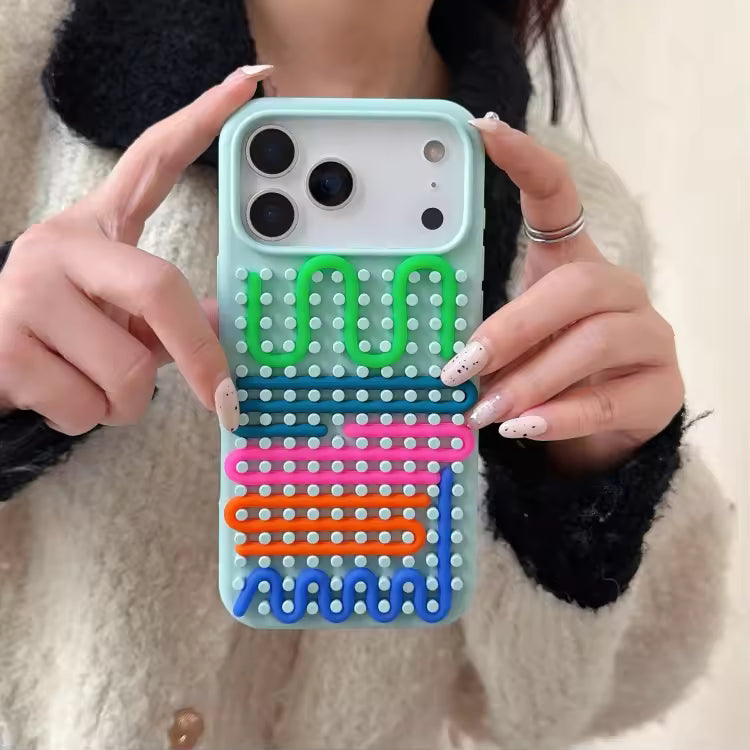 Pro Rainbow WaveLoop 3D Case For iPhone