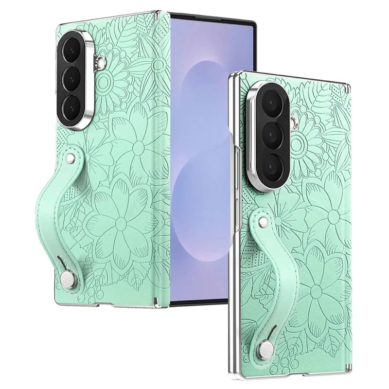 Pattern Leather Case For Samsung Fold
