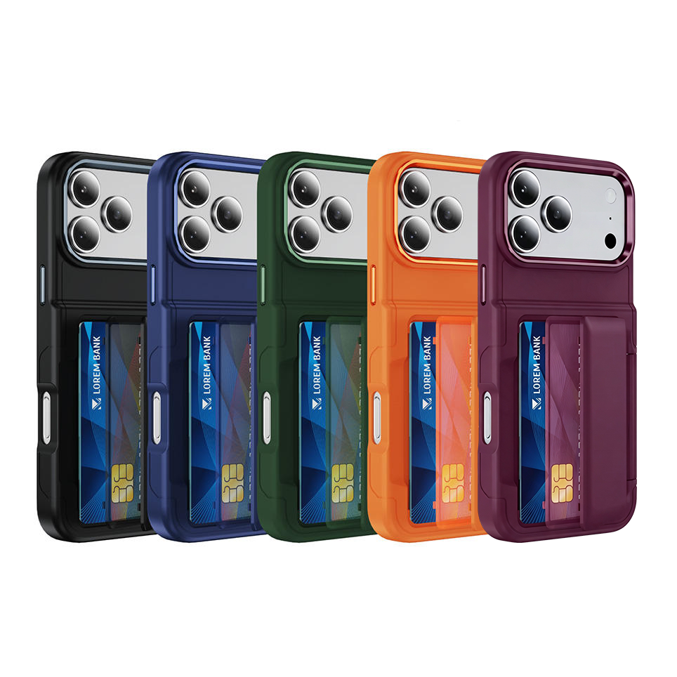 Dual Card Holder & Wallet Phone Case For iPhone