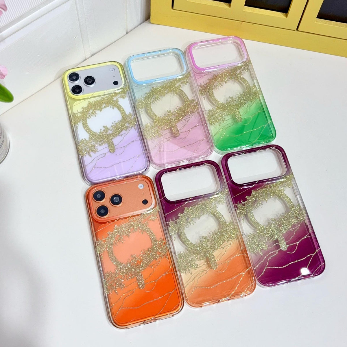 Gradient Glitter Case with MagSafe For iphone