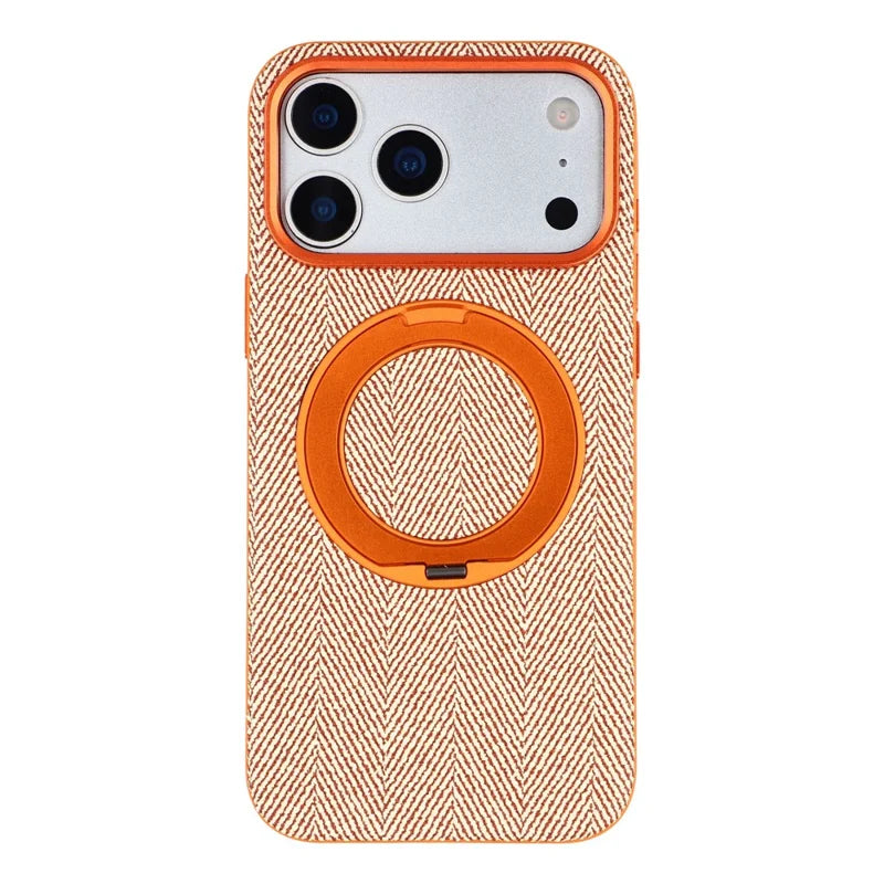 Herringbone Magnetic Ring Stand Case for iPhone
