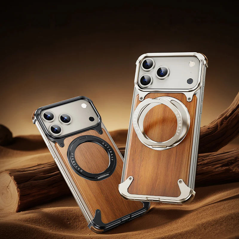 Auriglo Walnut Lens Protection - iPhone Case
