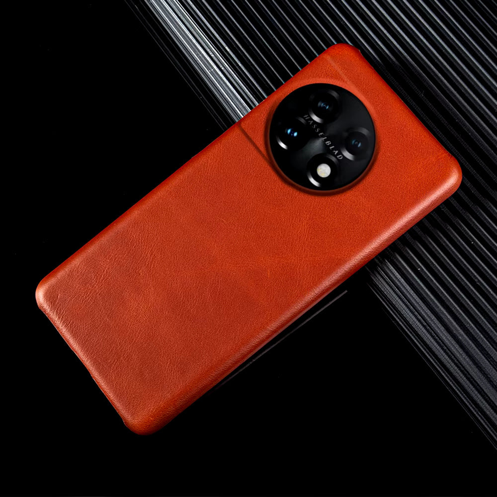 Genuine Leather Oil Wax Pattern Case For OnePlus