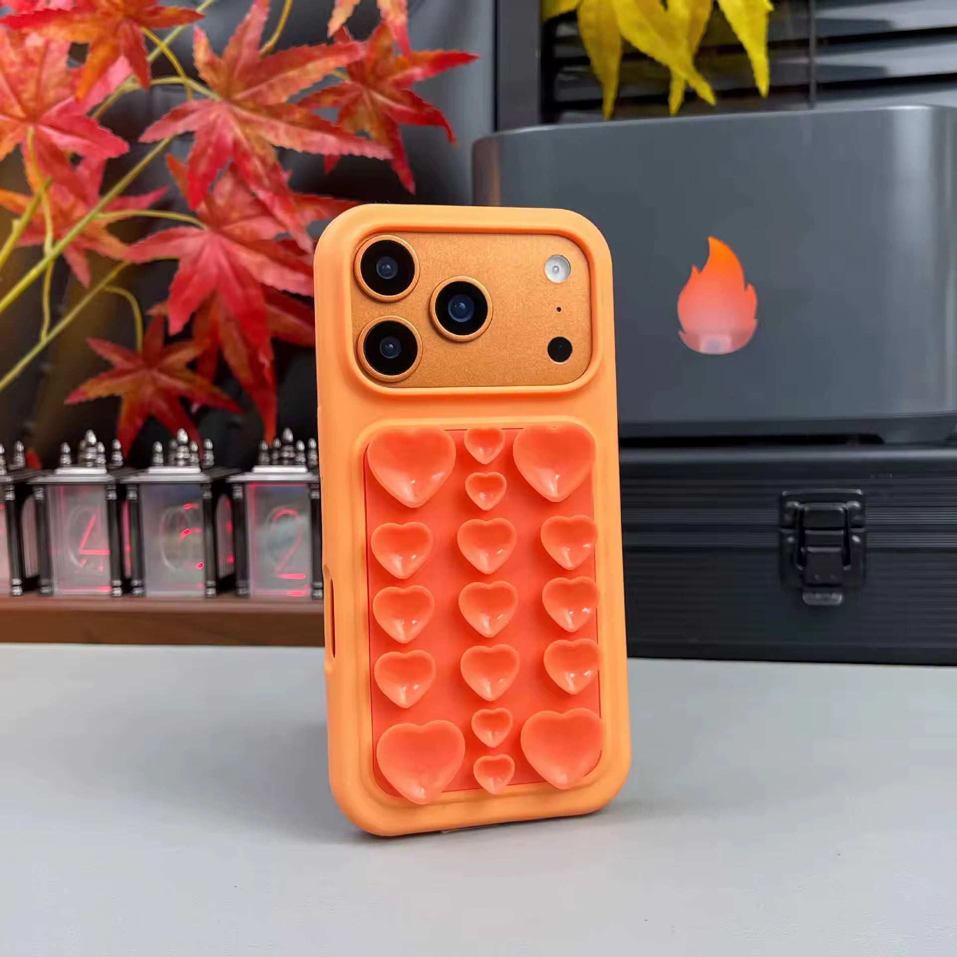3D Heart StickyPad Case For iPhone