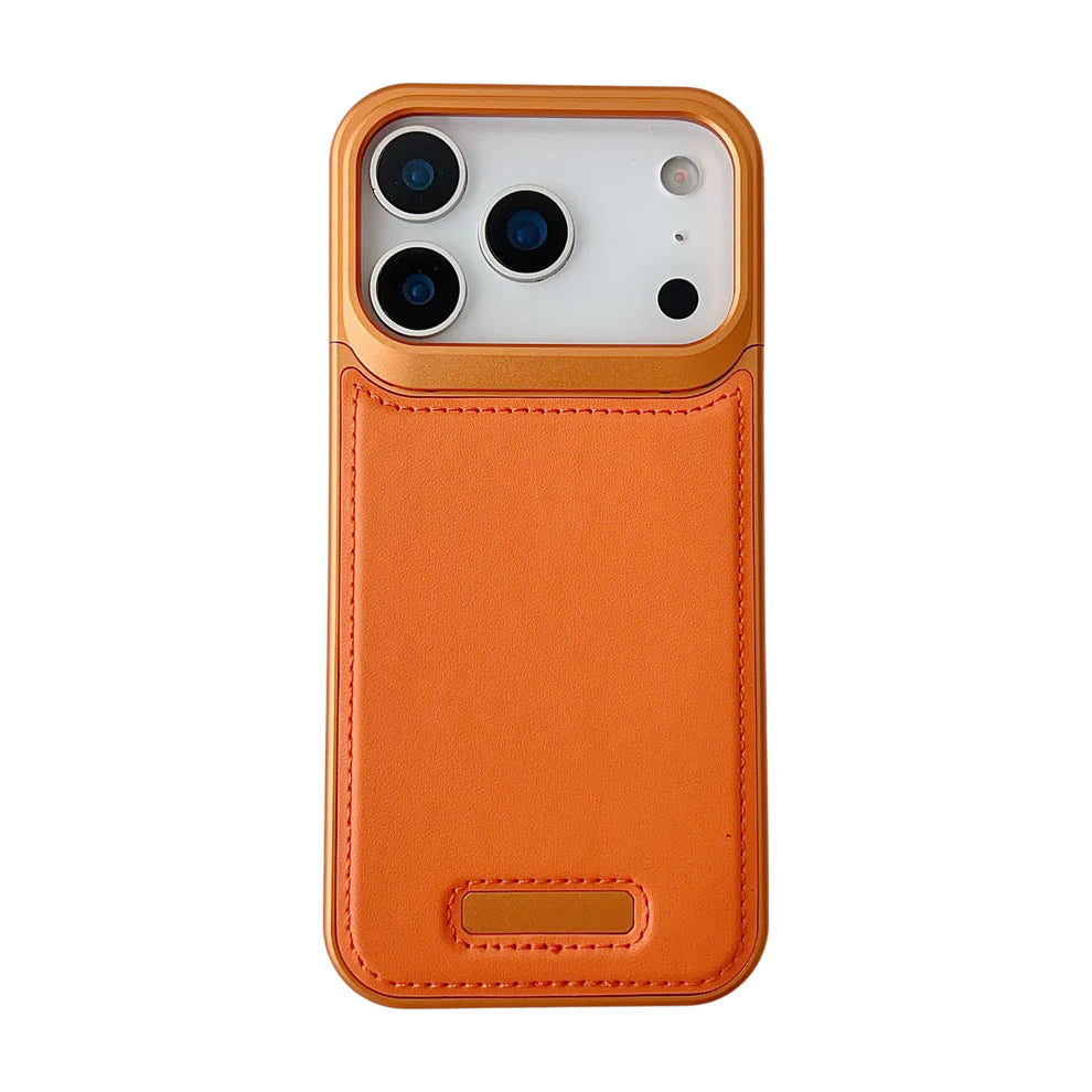 Pro Leather Metal Case For iPhone