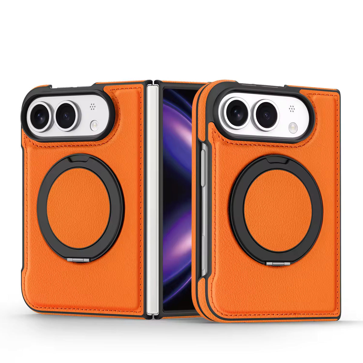 Leather 360 Magnetic Stand Case for iPhone Duo