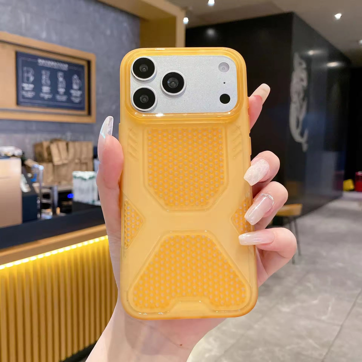 Shockproof TPU Honeycomb Protective Phone Case for iPhone
