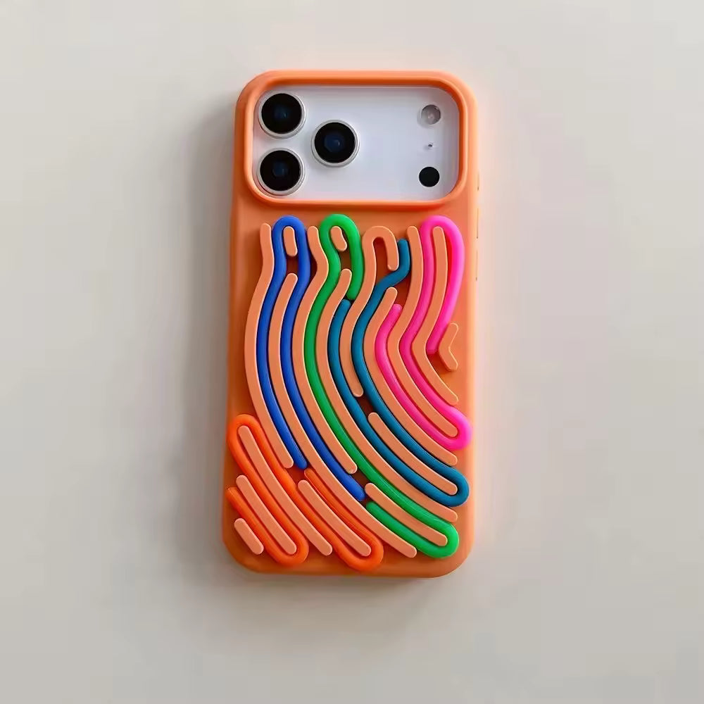 Rainbow WaveLoop 3D Case For iPhone