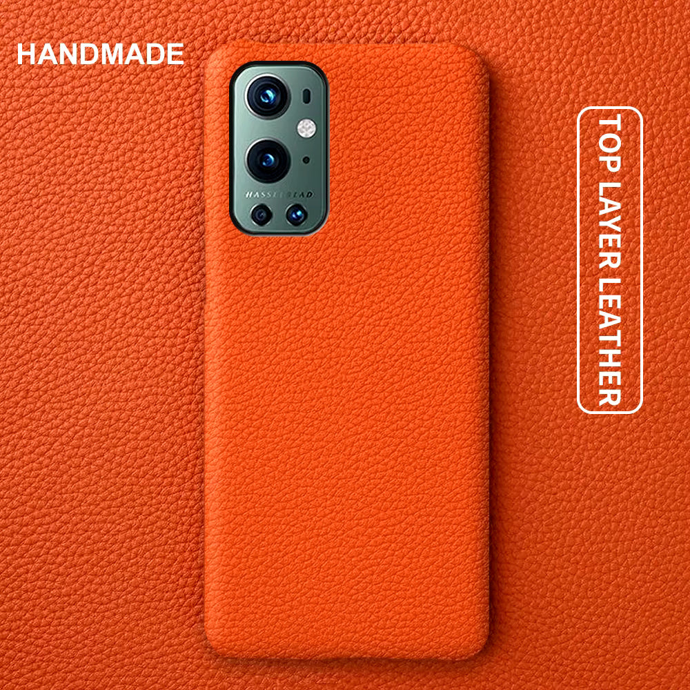 Genuine Leather Lychee Pattern Case For OnePlus