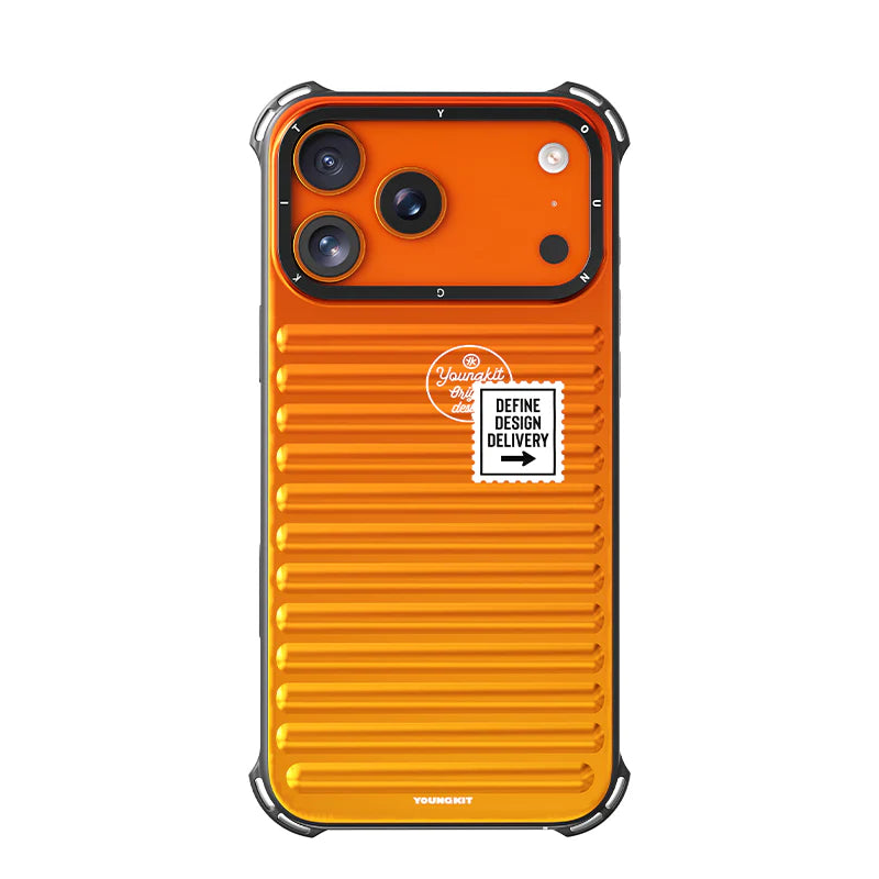 Gradient Color 3D Ribbed Design Case For iPhone