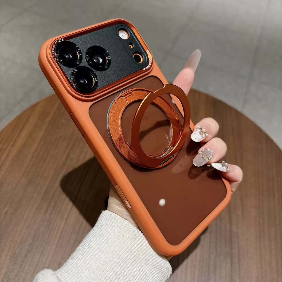 Premium Magnetic PC Ring Stand Phone Case for iPhone