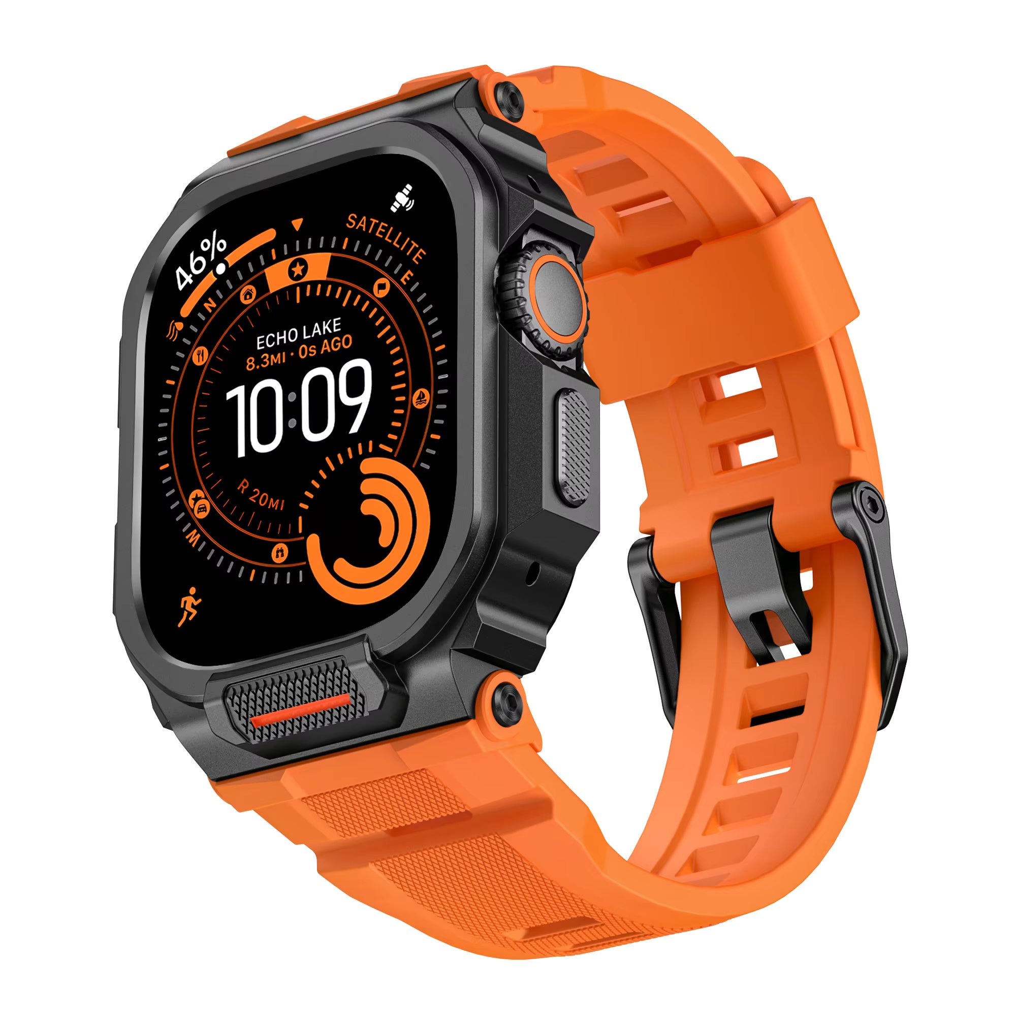 Army Rugged Silicone Bracelet With Metal Case 49mm