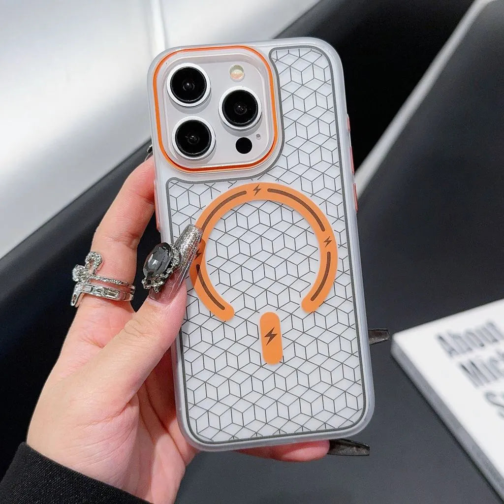 Lightning Color Ring Magnetic Phone Case For iPhone