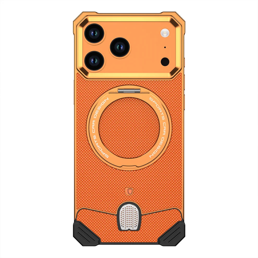 MetalLeather Texture Hypercar Design Case For iPhone