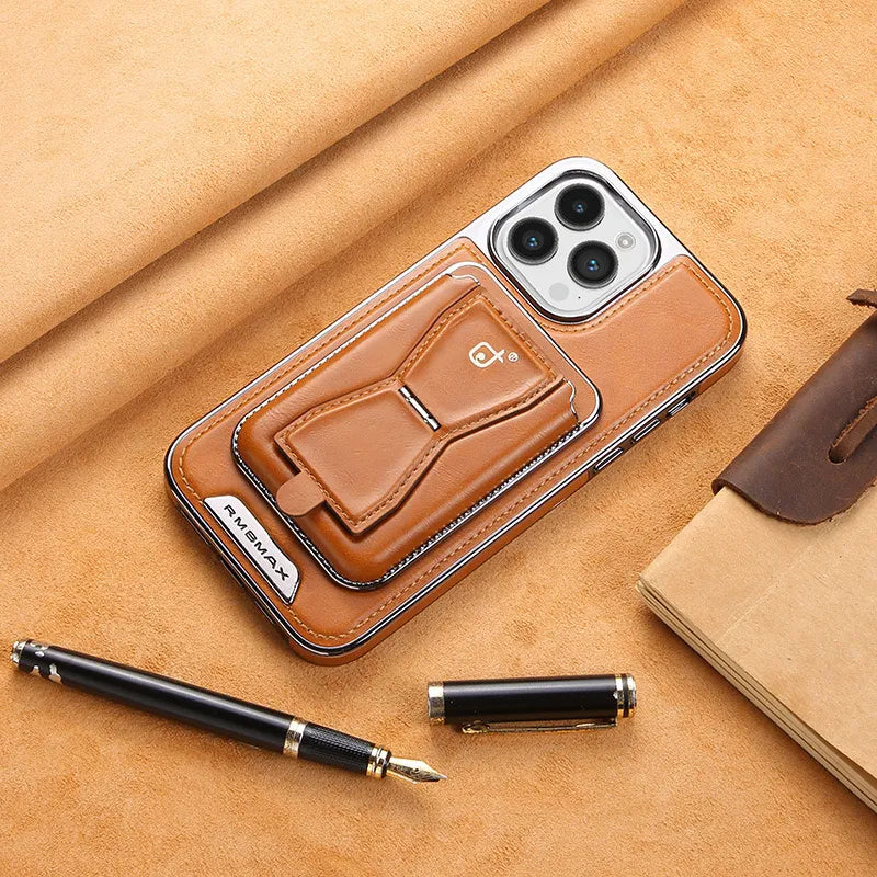 Leather Card Holder Case For iPhone