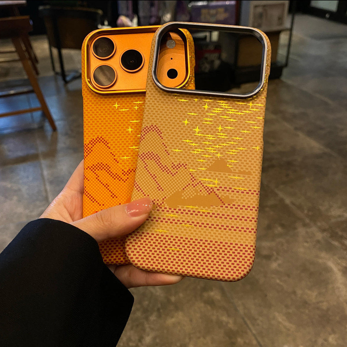 Textured Colour Magnetic Carbon Fiber Case for iPhone