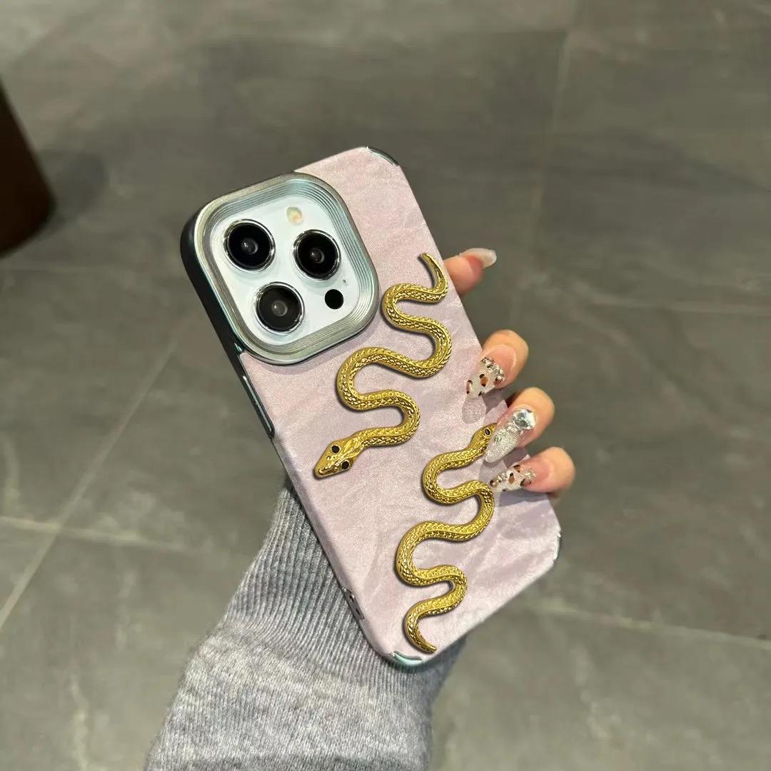 Gold Snake 3D Case For iPhone