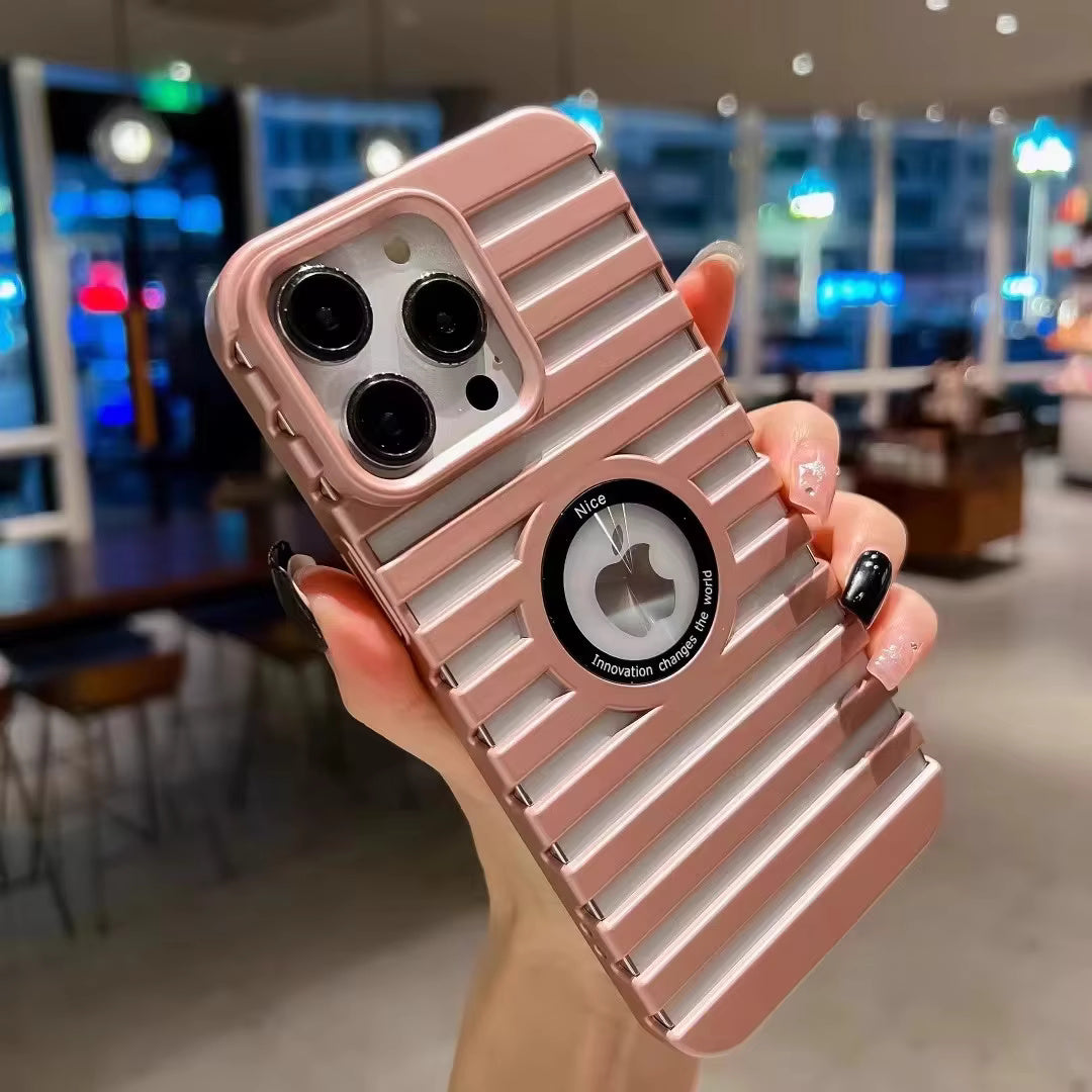 Stripe Grid Fast Cooling Case For iPhone