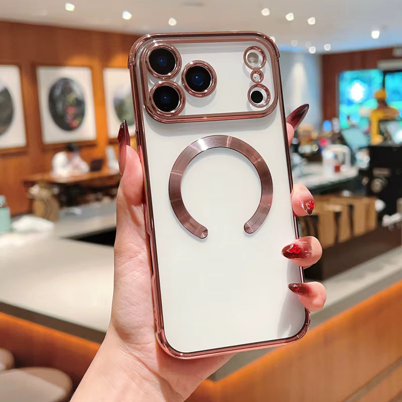 Electroplated Border MagSafe Case For iPhone
