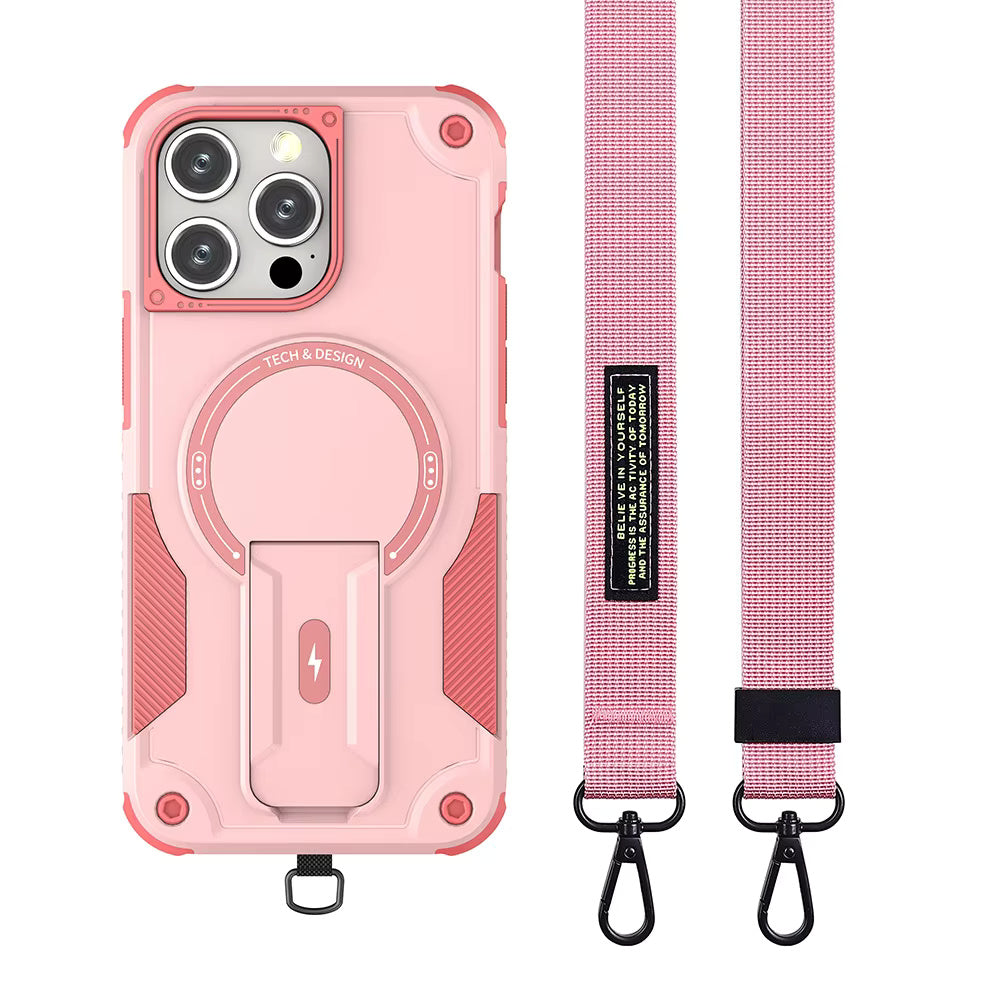 Hybrid Case With Crossbody Strap For iPhone