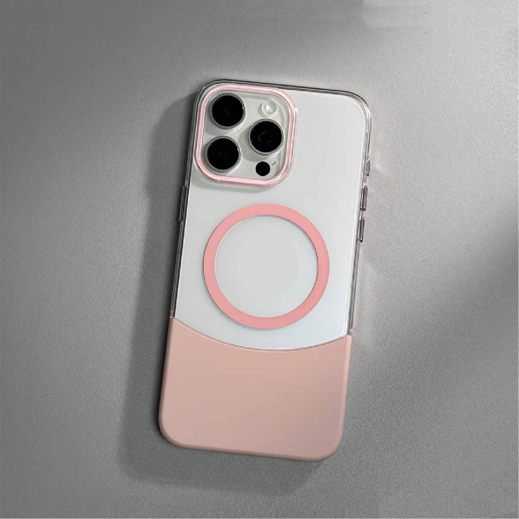 Clear Color Detachable Hard PC Phone Case For iPhone