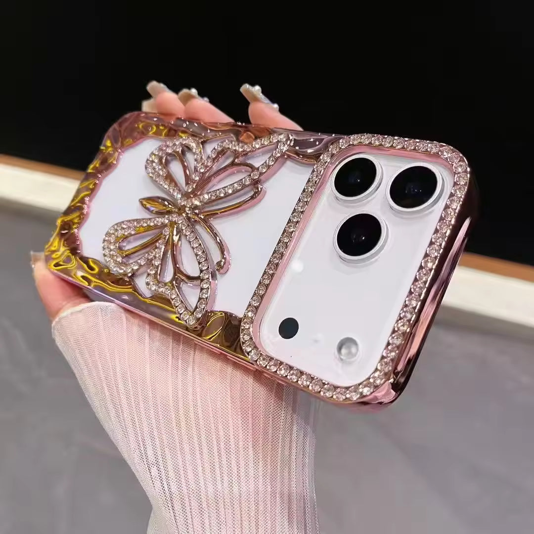Crystal Butterfly Bling Case For iPhone