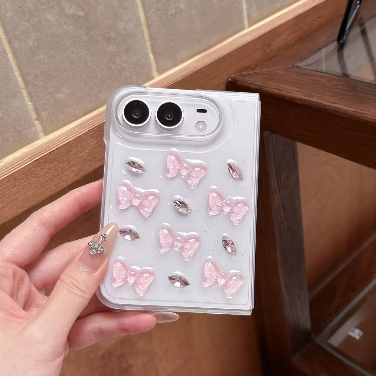 Bownots Transparent Case For iPhone Duo