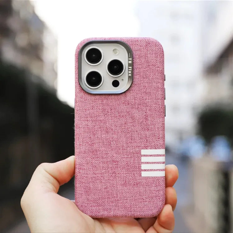 Linen Texture Finish Case For iPhone
