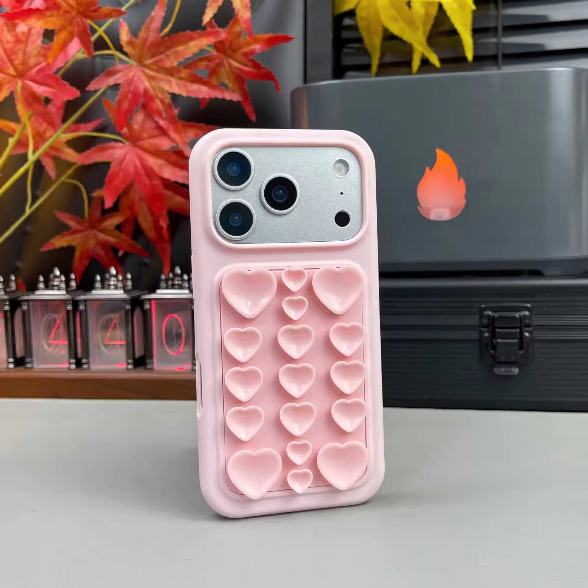 3D Heart StickyPad Case For iPhone