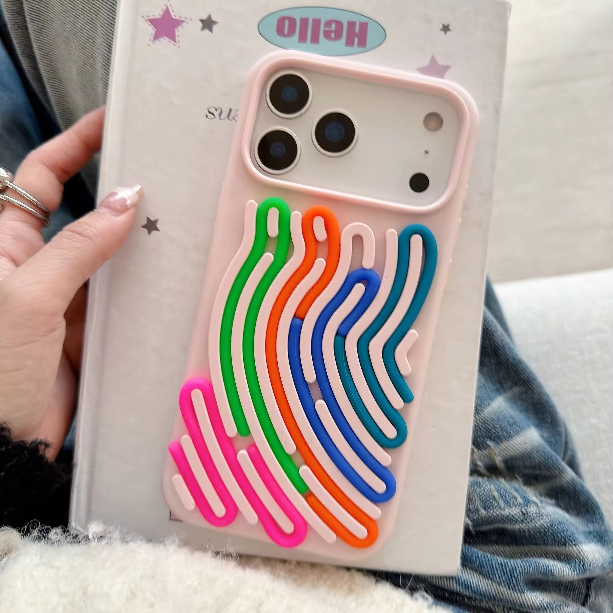 Rainbow WaveLoop 3D Case For iPhone