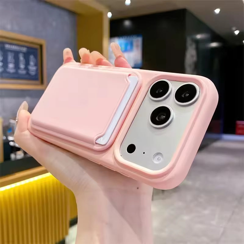 Magnetic PU Case With Detachable Card Holder for iPhone
