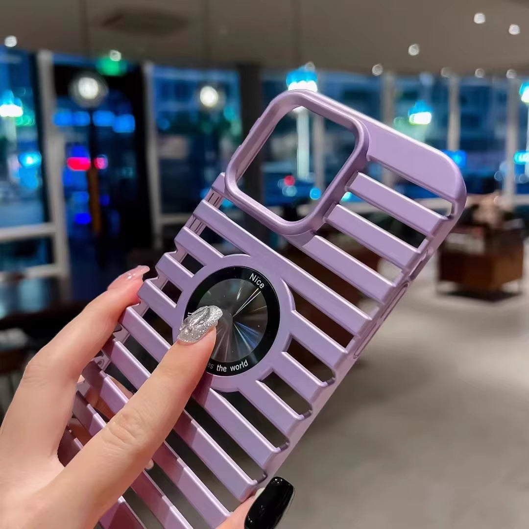 Stripe Grid Fast Cooling Case For iPhone