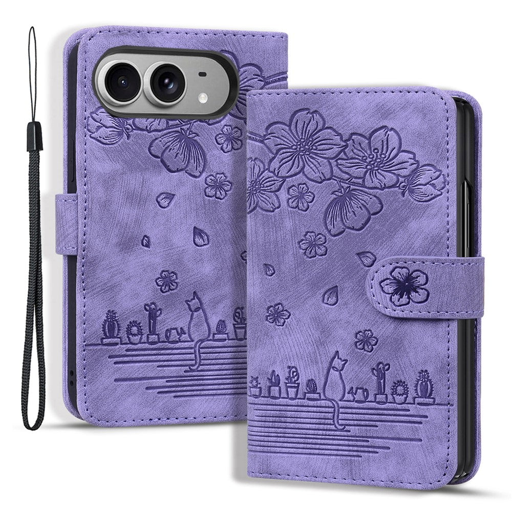 CherryBlossom Cat Imprinted Case For iPhone Duo