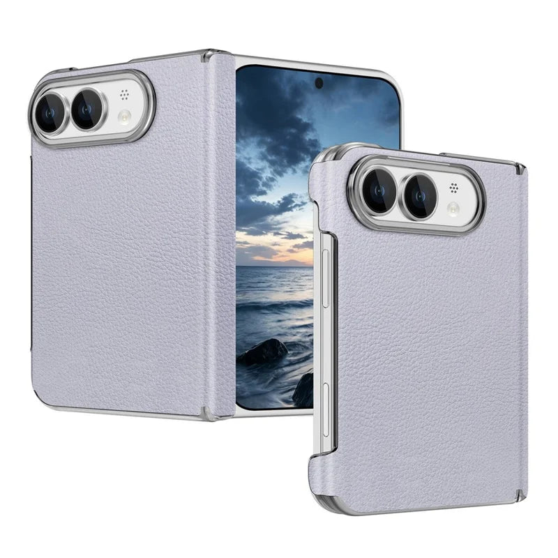 Hard PC PU Leather Case For iPhone Duo