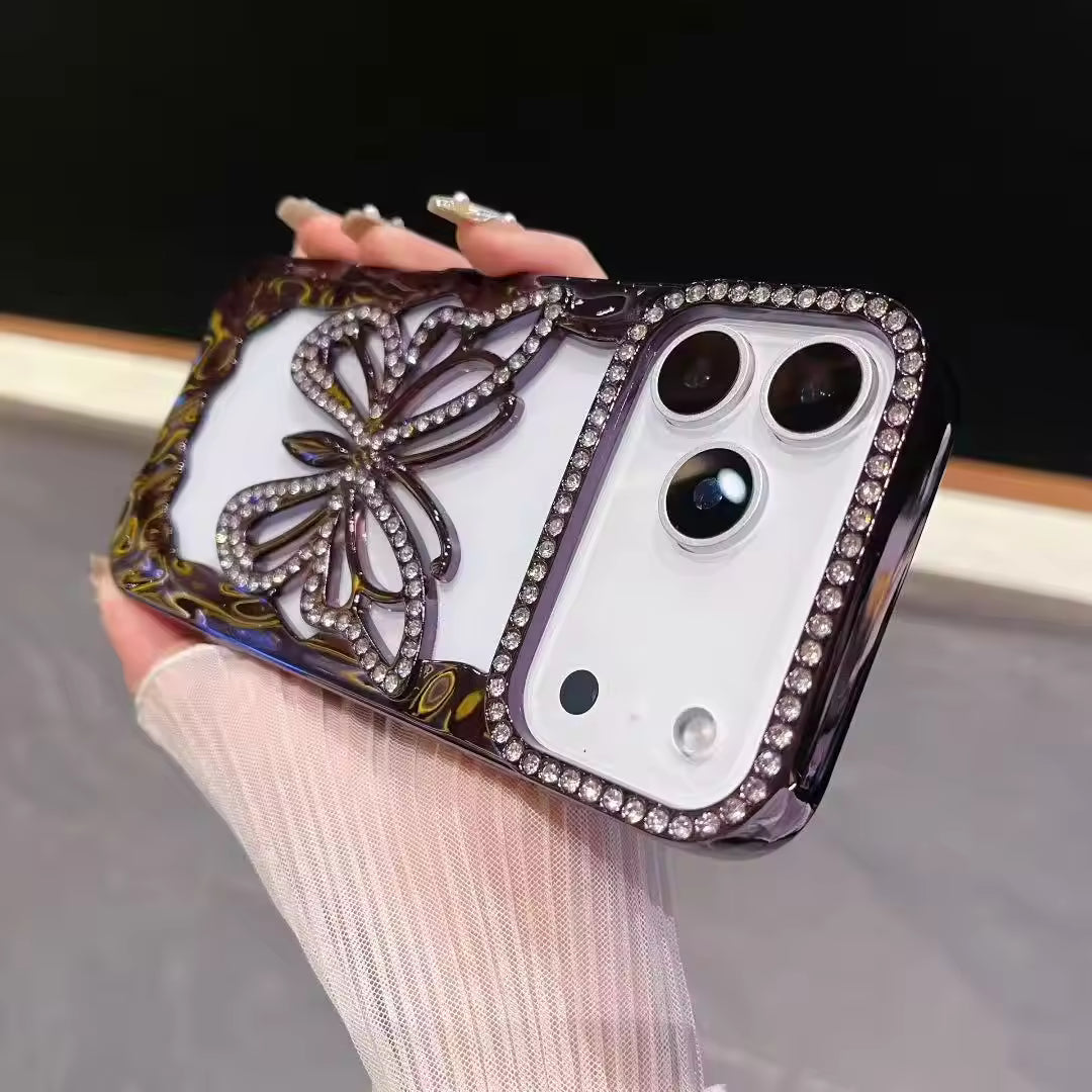 Crystal Butterfly Bling Case For iPhone