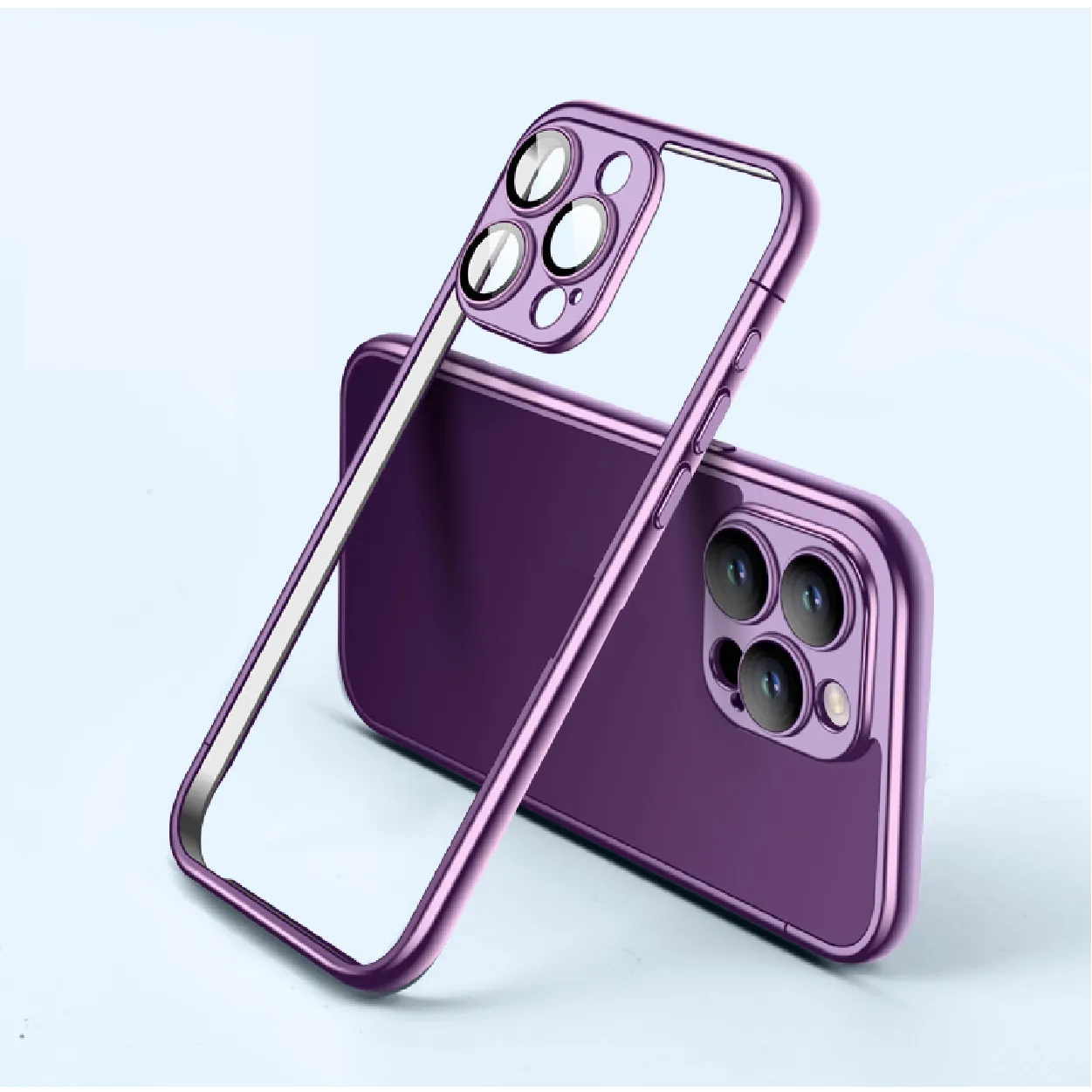 PC Electroplated Frame Case For iPhone