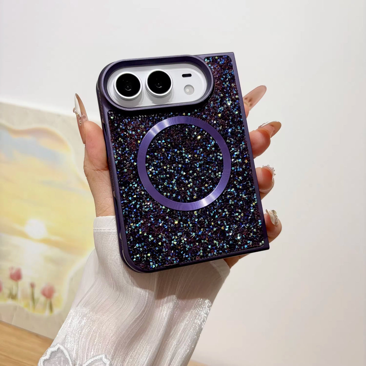 Glitter Diamond Hard Phone Case for iPhone Duo