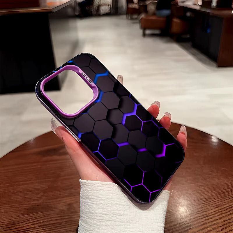 Hexagon RGB Effect Fashion Case For iPhone