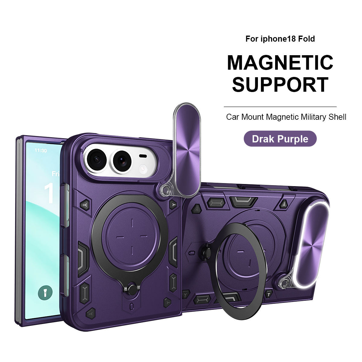 Magnetic Car Mount Phone Case for iPhone Duo