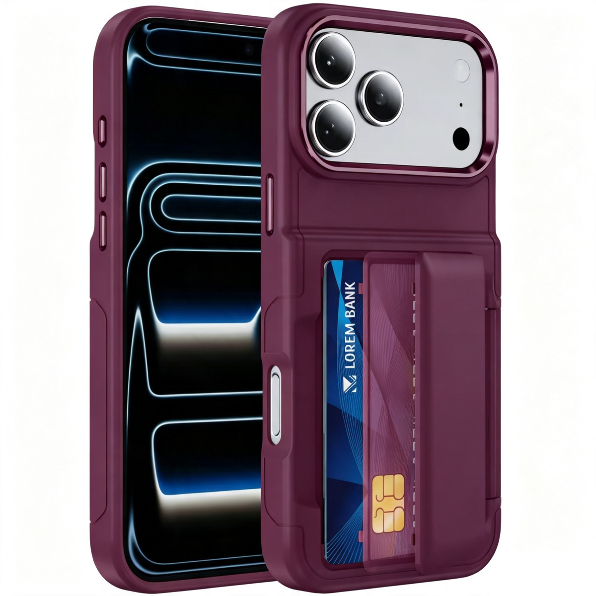 Dual Card Holder & Wallet Phone Case For iPhone