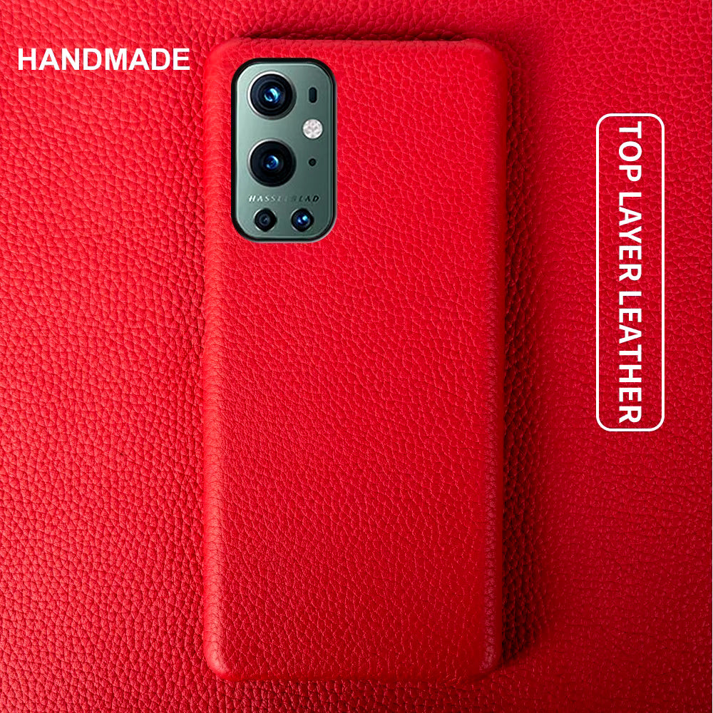 Genuine Leather Lychee Pattern Case For OnePlus