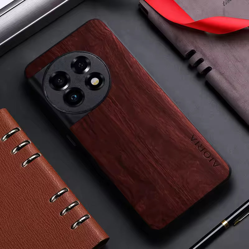 Wood Pattern PU Case For OnePlus
