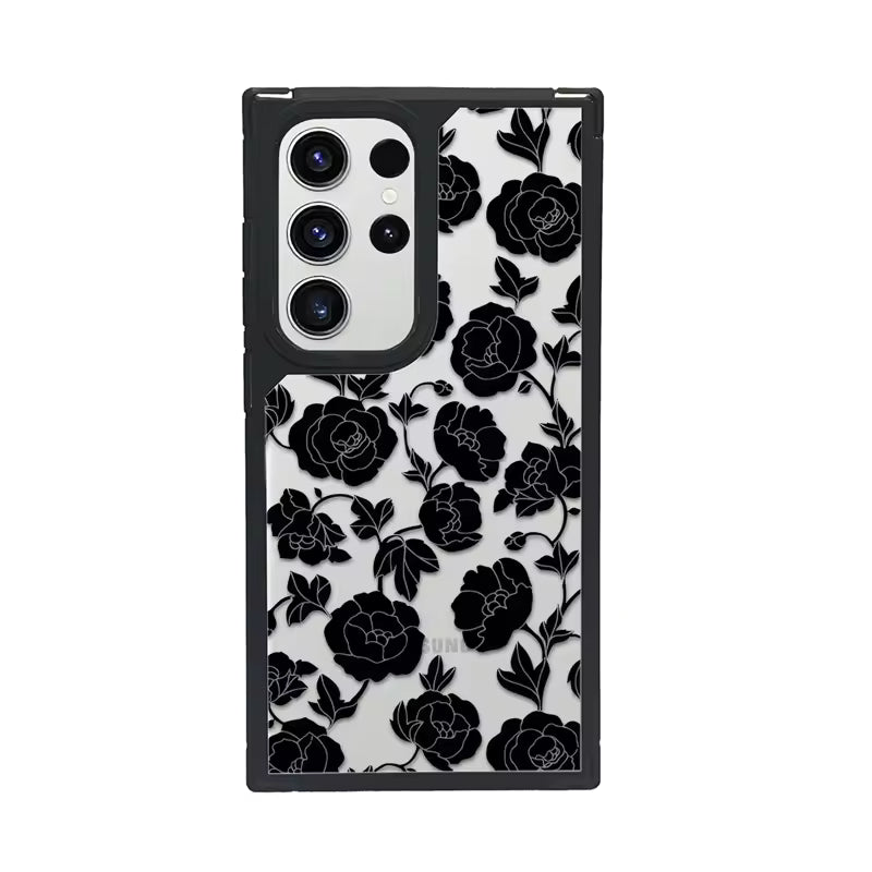 Noir Botanica Transparent Case For Samsung