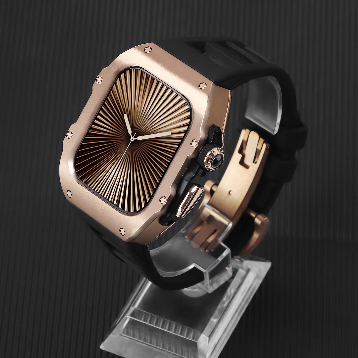 Luxury Stainless Steel Watch Case With Colorful Band For Apple Watch 46MM