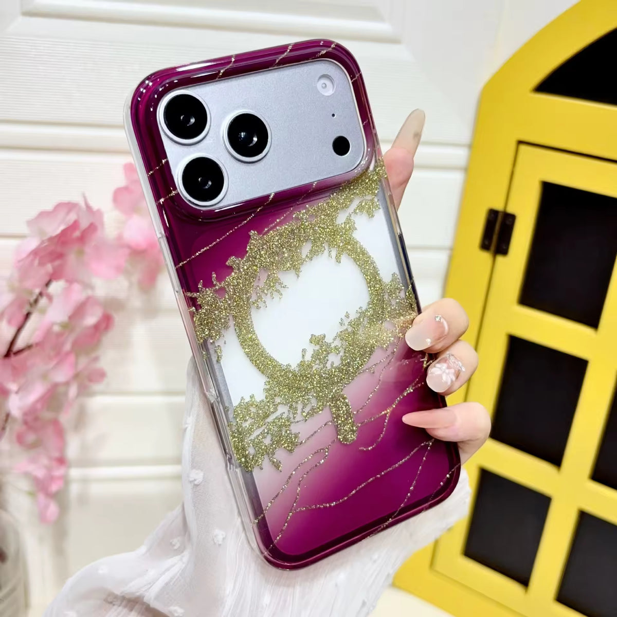 Gradient Glitter Case with MagSafe For iphone